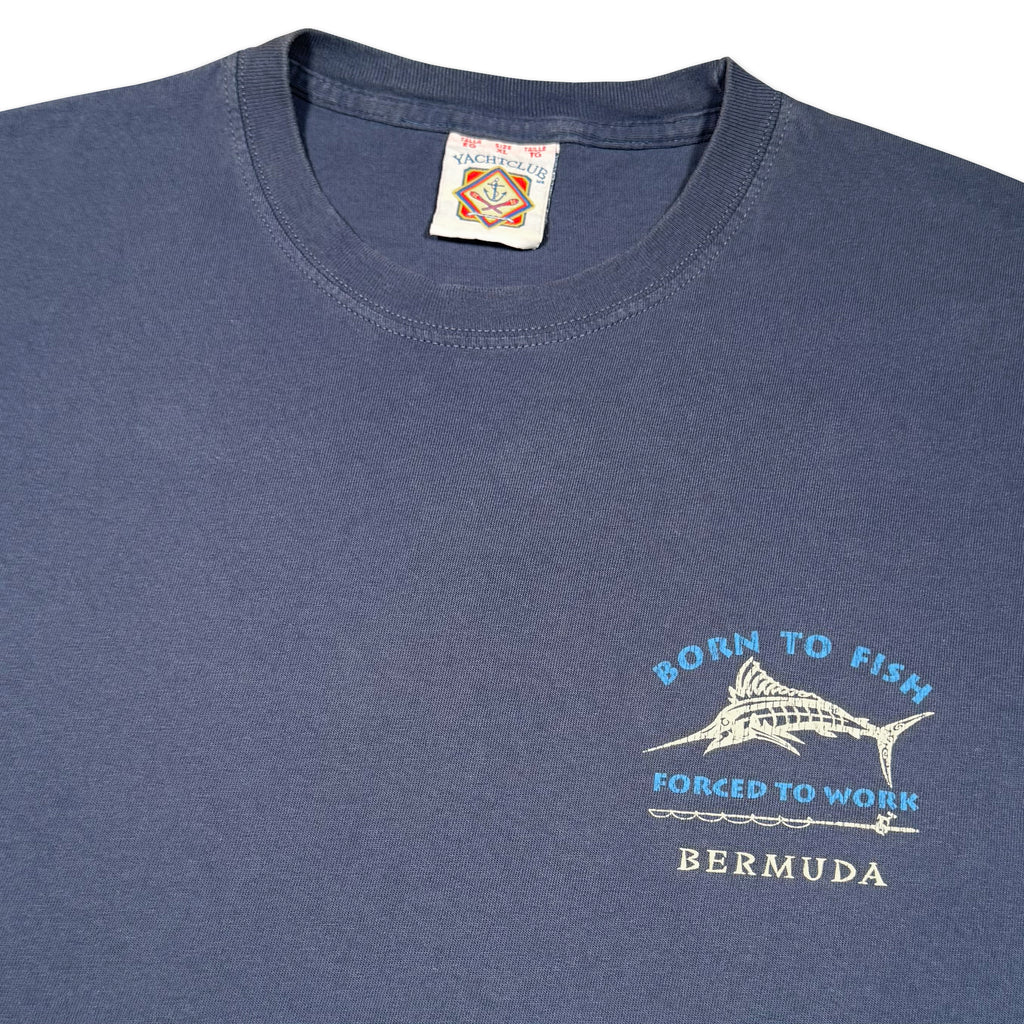 Remera Born To Fish Forced To Work